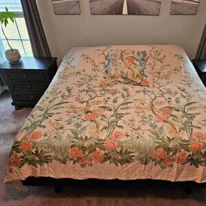 Pottery Barn Mariella Reversible TENCEL Printed King Size Duvet Cover Set